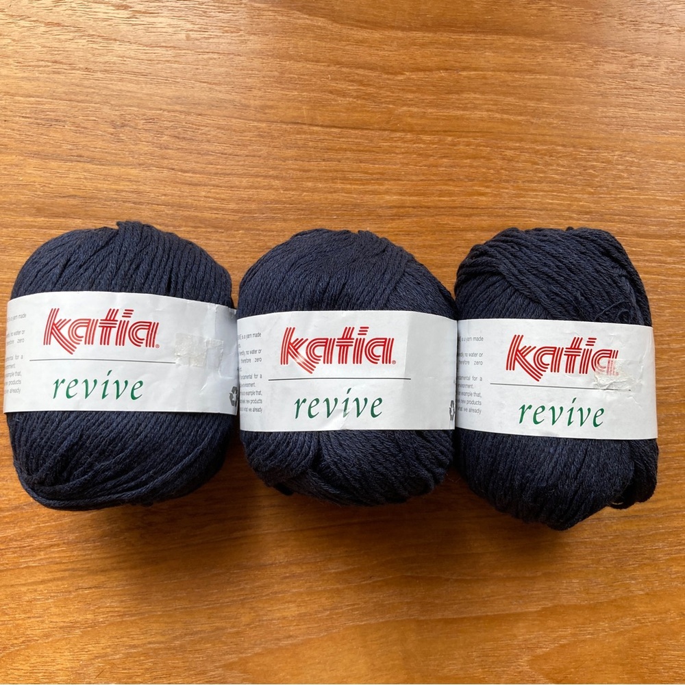 KATIA Revive Yarn - Blue 66 - 3 x 50 g balls